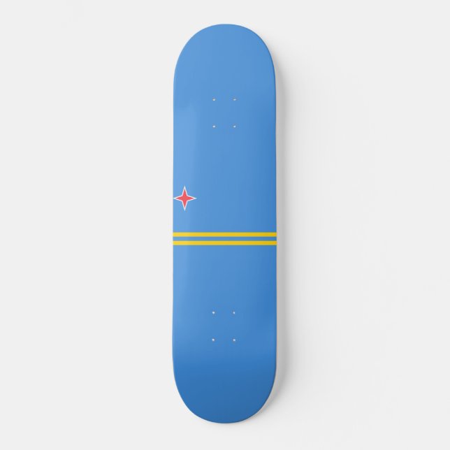 Skateboard Bandera de Aruba (Anverso)