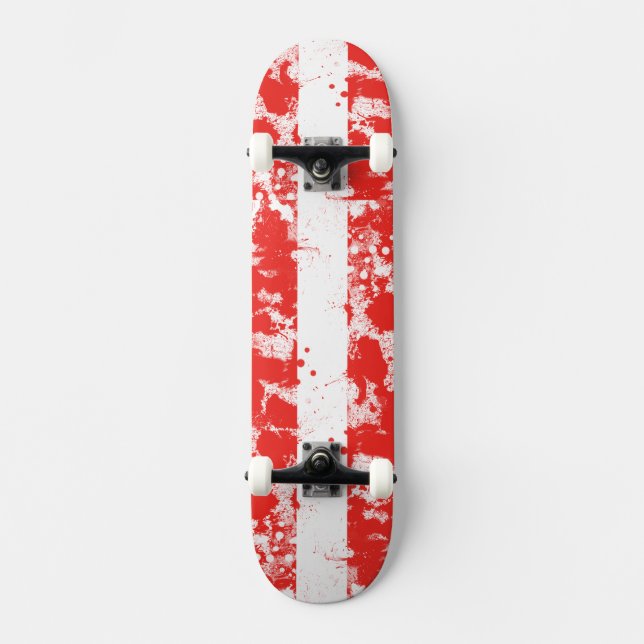 Skateboard Bandera de Austria (Anverso)