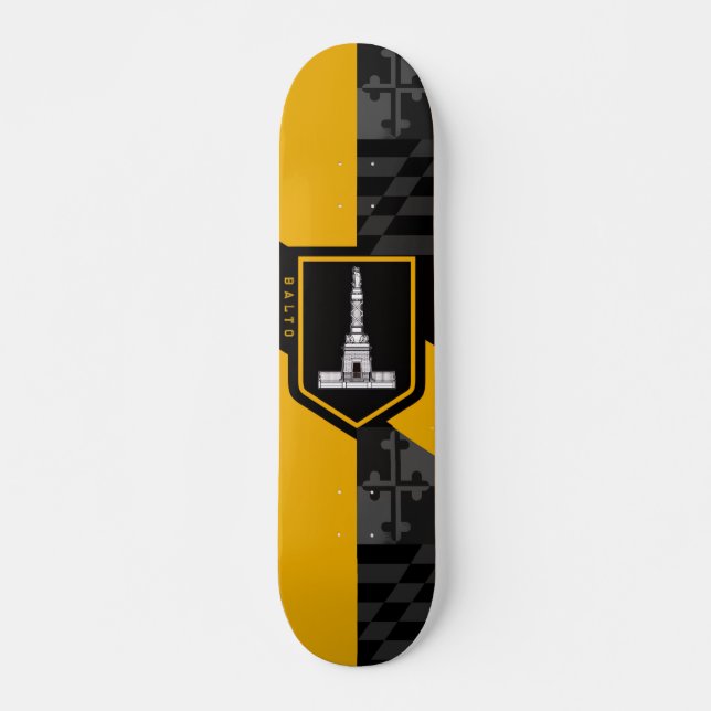 Skateboard Bandera de Baltimore, Maryland (Anverso )