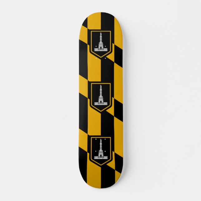 Skateboard Bandera de Baltimore, Maryland (Anverso )