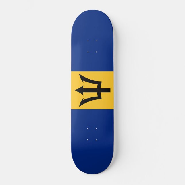 Skateboard Bandera de Barbados (Barbados) (Bajan) (Anverso)