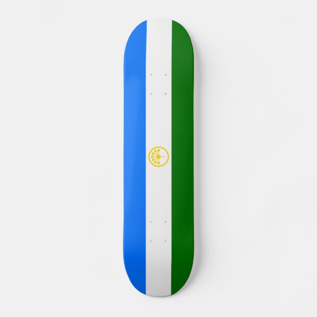 Skateboard Bandera de Baskortostán Patriótico (Anverso)