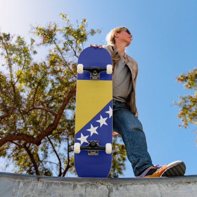 Skateboard Bandera de Bosnia y Herzegovina (Exterior 1)
