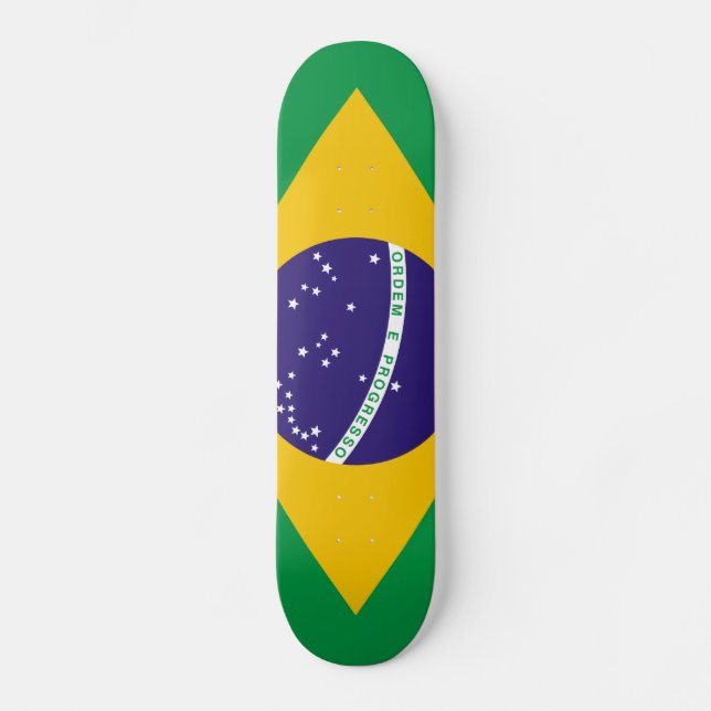 Skateboard Bandera de Brasil (Anverso)