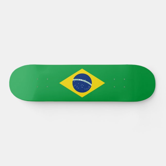 Skateboard Bandera de Brasil Patriótica (Horz)