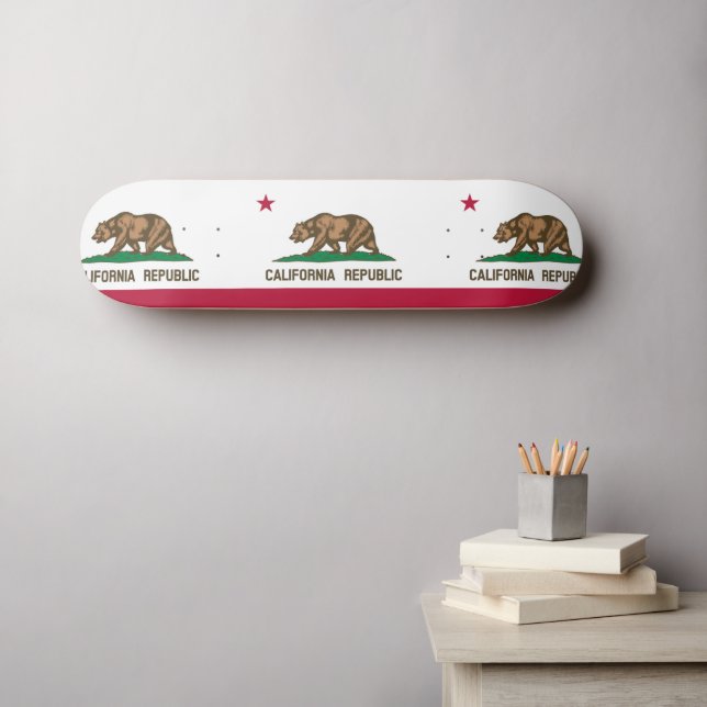 Skateboard Bandera de California (Arte de pared (horz))