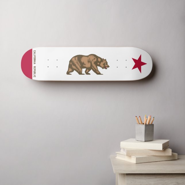 Skateboard Bandera de California - Desconstruida (Arte de pared (horz))