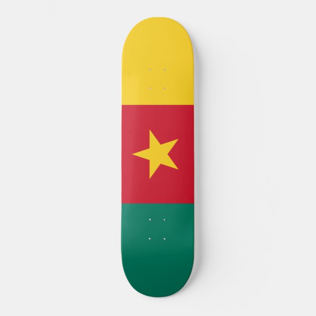 Skateboard Bandera de Camerún (Anverso)