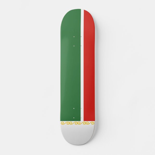 Skateboard Bandera de Chechenia (Anverso)
