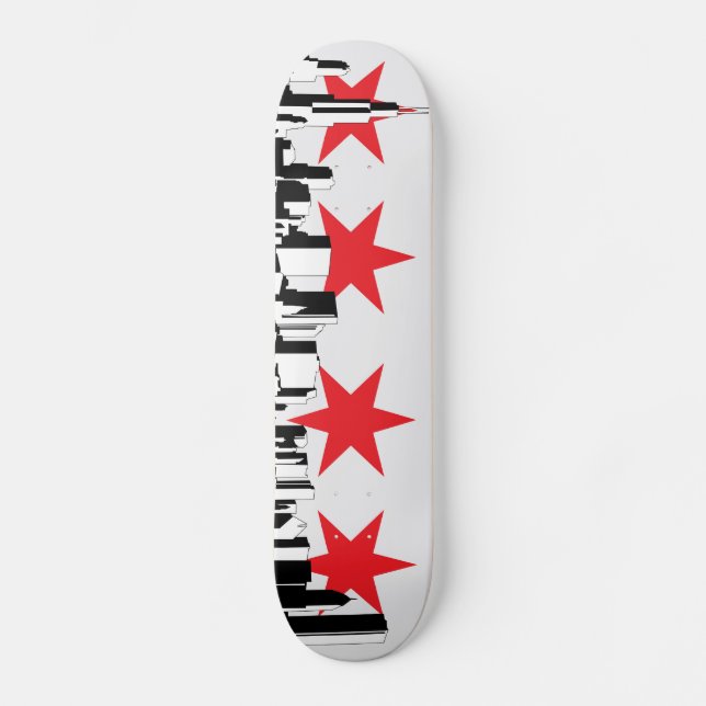Skateboard Bandera de Chicago (Anverso)
