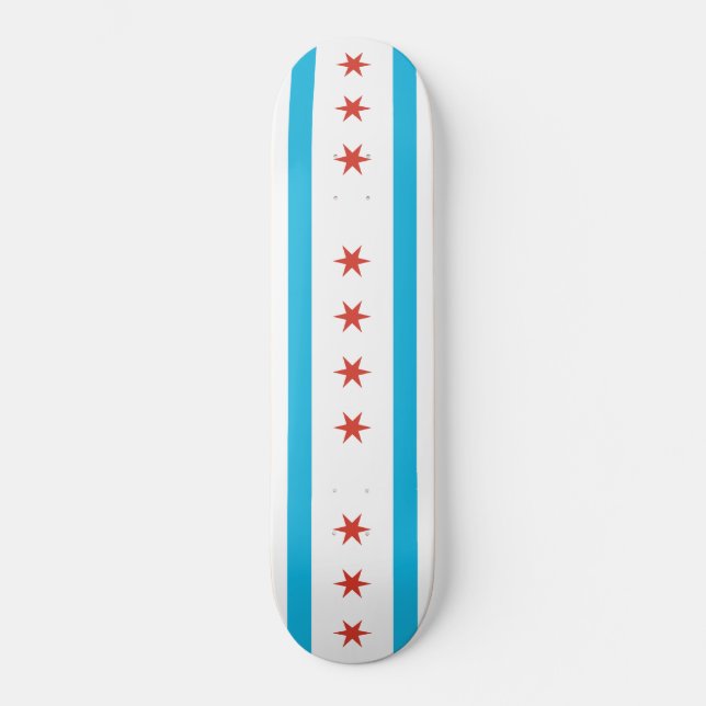 Skateboard Bandera de Chicago (Anverso)