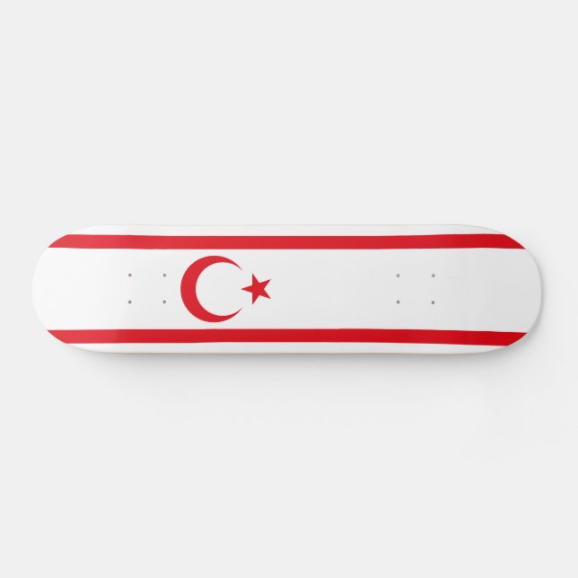 Skateboard Bandera de Chipre del Norte (Horz)