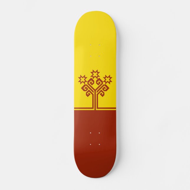 Skateboard Bandera de Chuvasia (Anverso)