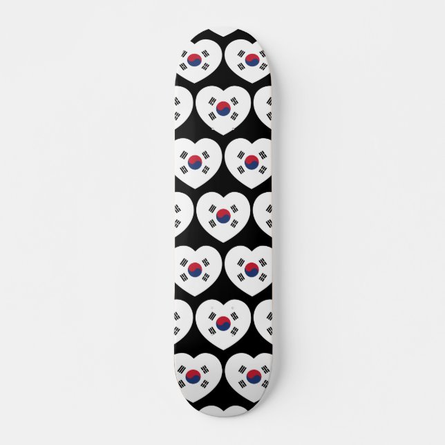 Skateboard Bandera de Corea del Sur Corazón (Anverso )