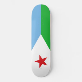 Skateboard Bandera de Djibouti (Nación Africana)