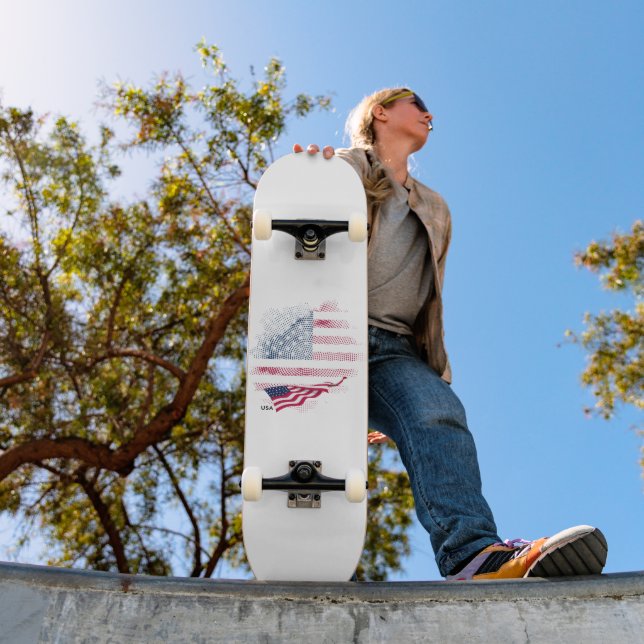 Skateboard bandera de EE. UU. (Exterior 1)