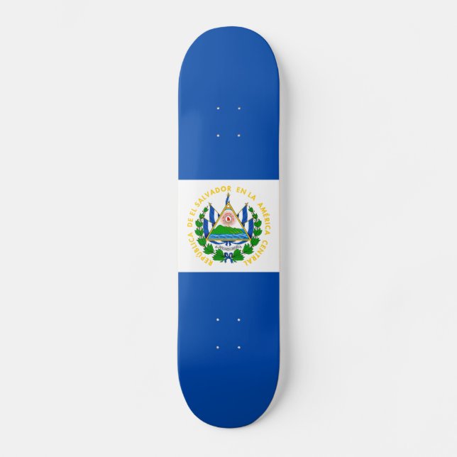 Skateboard Bandera de El Salvador (Anverso)