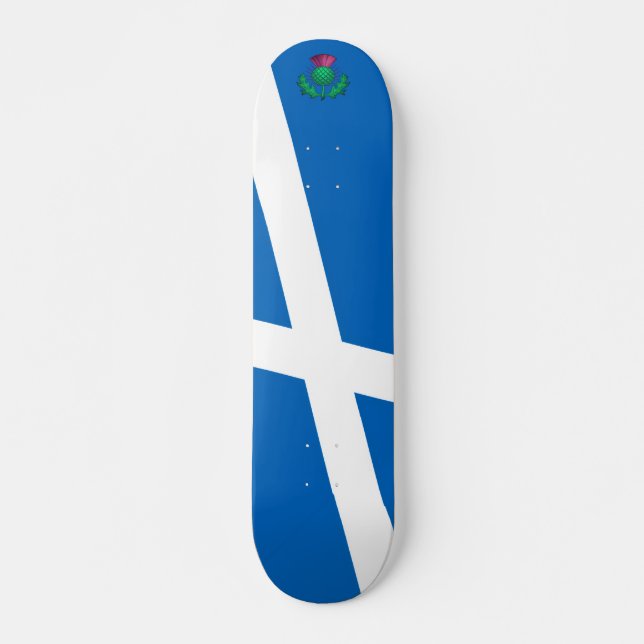Skateboard Bandera de Escocia con Cardo (Anverso )