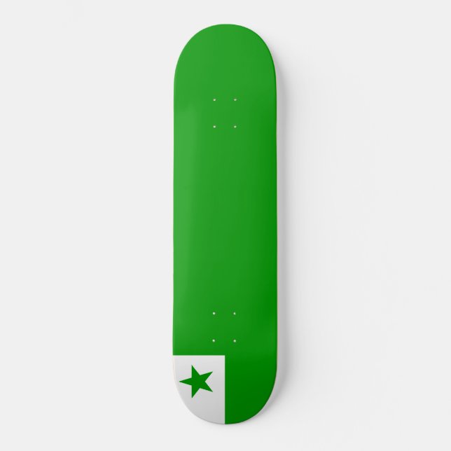 Skateboard Bandera de esperanto (Anverso)