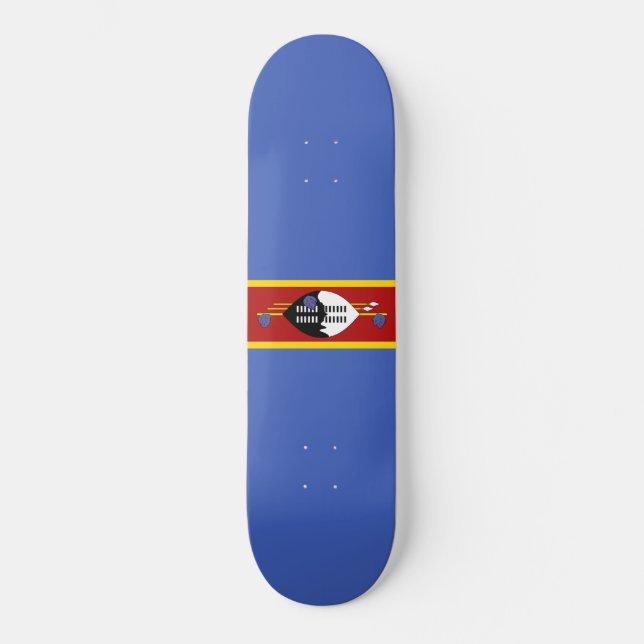 Skateboard Bandera de Eswatini (Swazilandia) (Anverso)