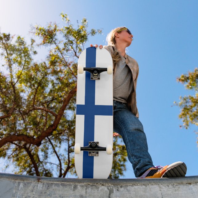 Skateboard Bandera de Finlandia (Exterior 1)