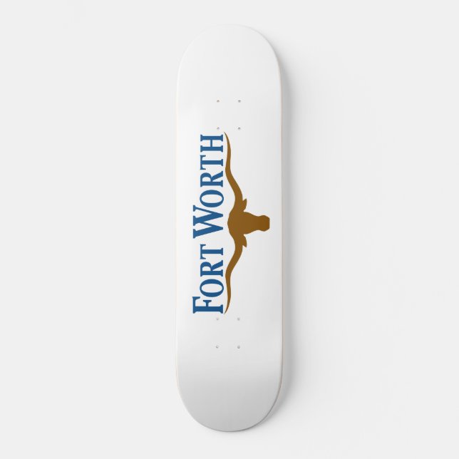 Skateboard Bandera de Fort Worth (Texas) (Anverso)