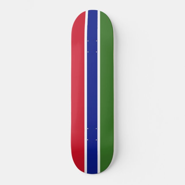 Skateboard Bandera de Gambia (Anverso)