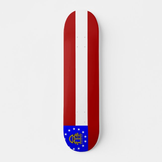 Skateboard Bandera de Georgia (Anverso )