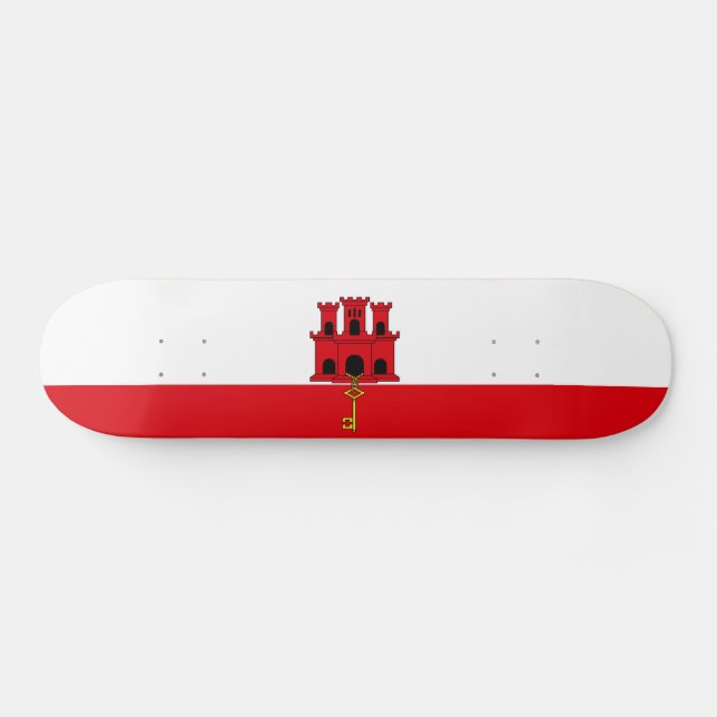 Skateboard Bandera de Gibraltar (Horz)