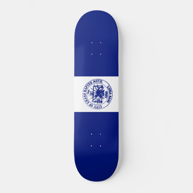Skateboard Bandera de Grand Rapids (Michigan City) (Anverso)