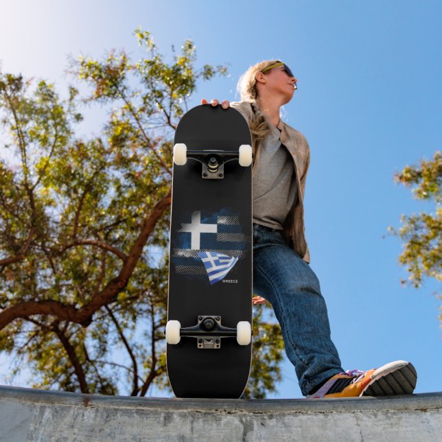 Skateboard bandera de Grecia (Exterior 1)