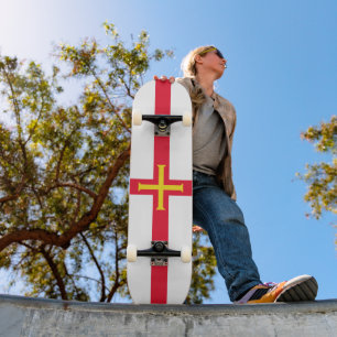 Skateboard Bandera de Guernsey