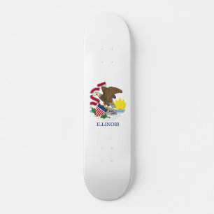 Skateboard Bandera de Illinois
