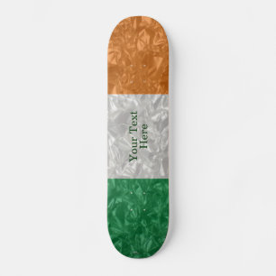 Skateboard Bandera de Irlanda - arrugada