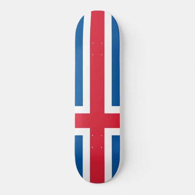 Skateboard Bandera de Islandia (Anverso)