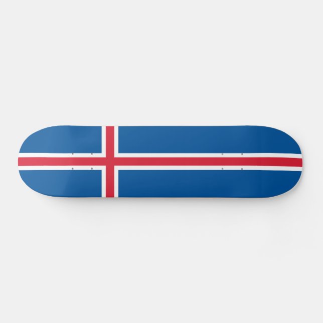 Skateboard Bandera de Islandia (Horz)