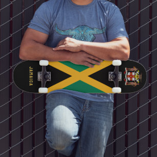 Skateboard Bandera de Jamaica / Escudo de Armas