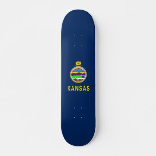 Skateboard Bandera de Kansas