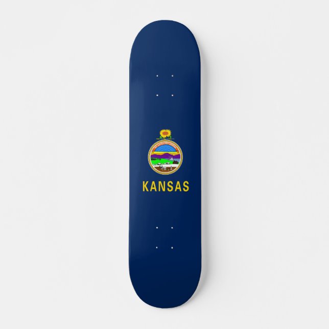 Skateboard Bandera de Kansas (Anverso )