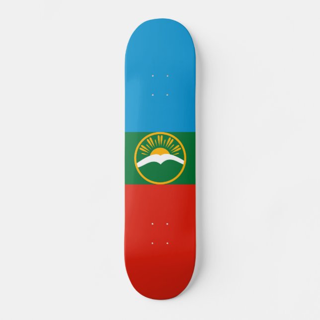 Skateboard Bandera de Karachay Cherkessia (Anverso)