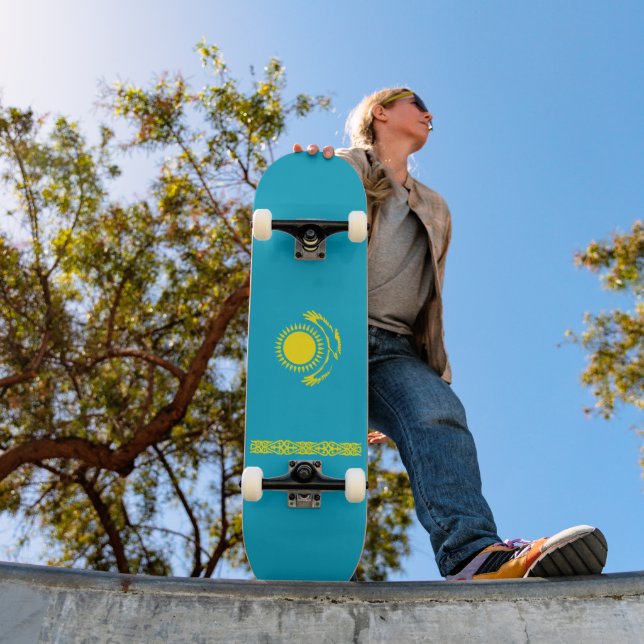 Skateboard Bandera de Kazajistán (Exterior 1)