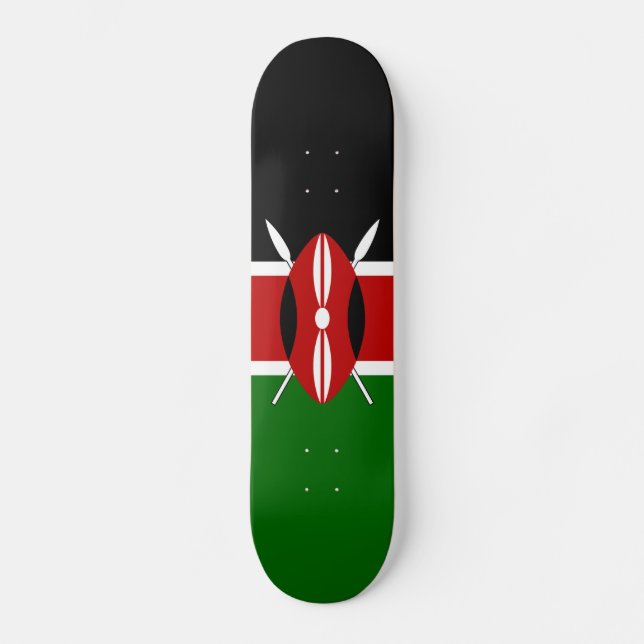 Skateboard Bandera de Kenia (Anverso)