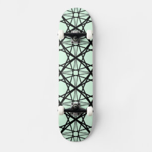 Skateboard Bandera de la Casa de Arte Geométrico Verde Negro 