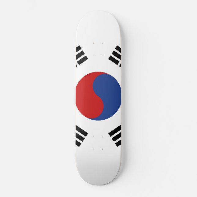 Skateboard Bandera de la Corea del Sur (Anverso)