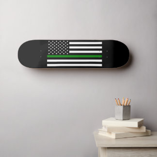 Skateboard Bandera de la delgada línea verde: Veteranos milit