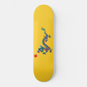Skateboard Bandera de la dinastía Qing china (dragón chino) (