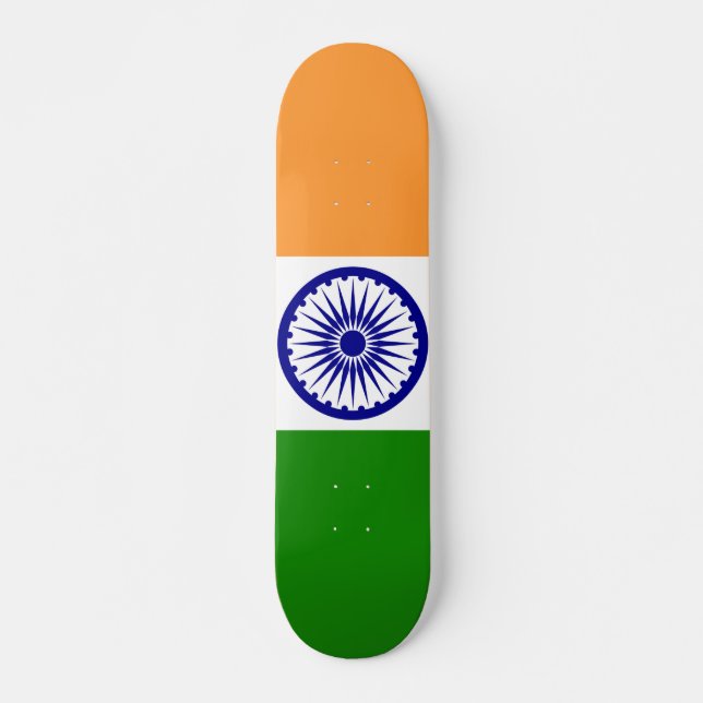 Skateboard Bandera de la India (Anverso )