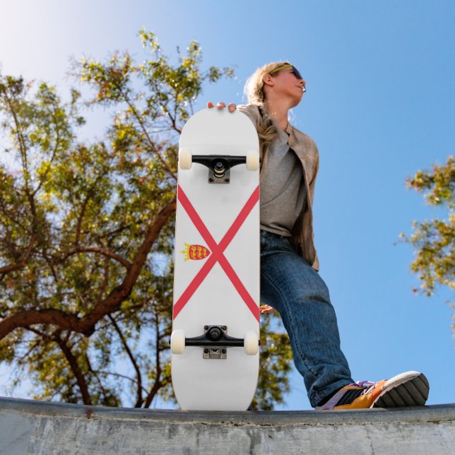 Skateboard Bandera de la Isla de Jersey (Exterior 1)