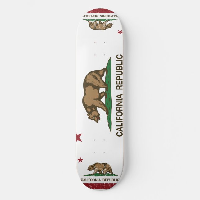 Skateboard Bandera de la república de California (Anverso)
