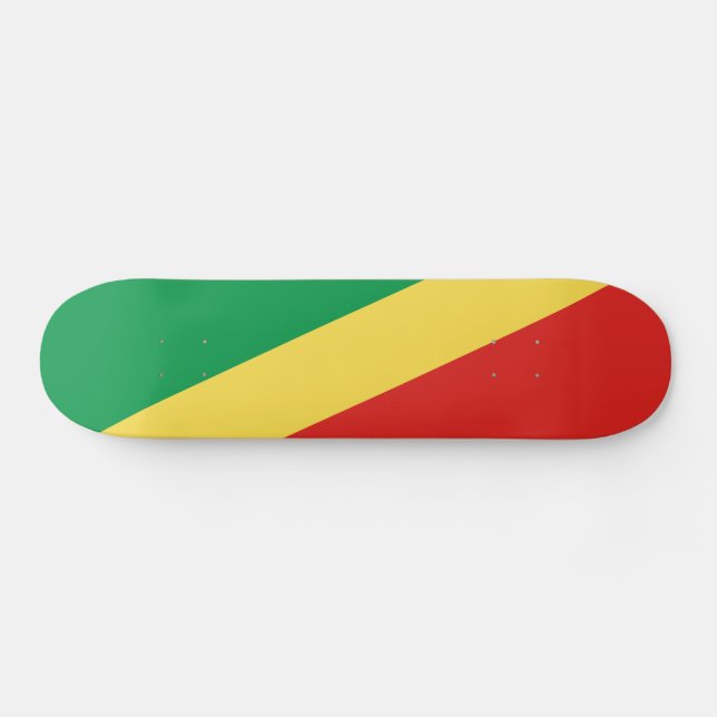 Skateboard Bandera de la República del Congo (Horz)